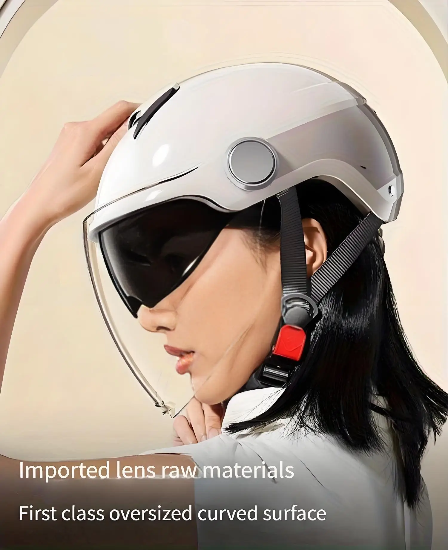 E-Bike Motorcycle Half Helmet | ABS EPS Shell, Anti-Wind Visor, Safety Certified | Winter Ear Pads (Optional - Separate Purchase