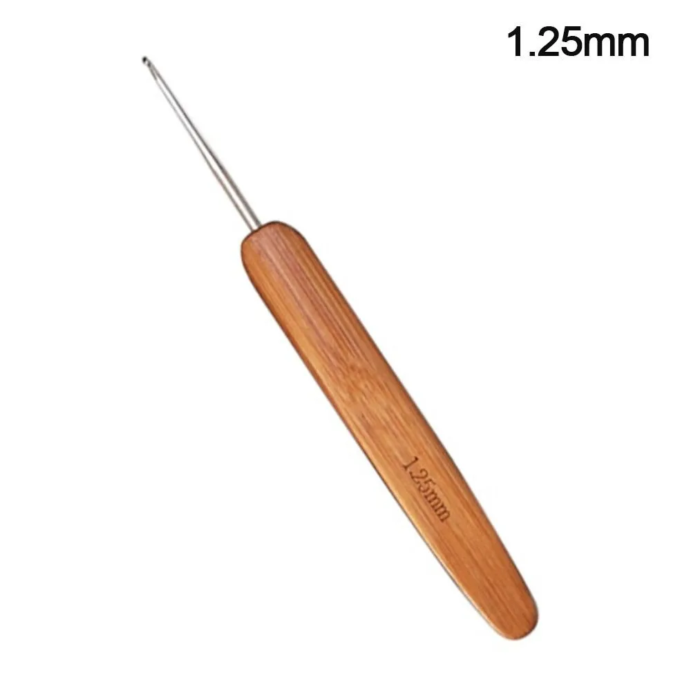 New Bamboo Wooden Crochet Hooks Small Size Long Knitting Crochet Yarn Weave Tool Blanket Shawl