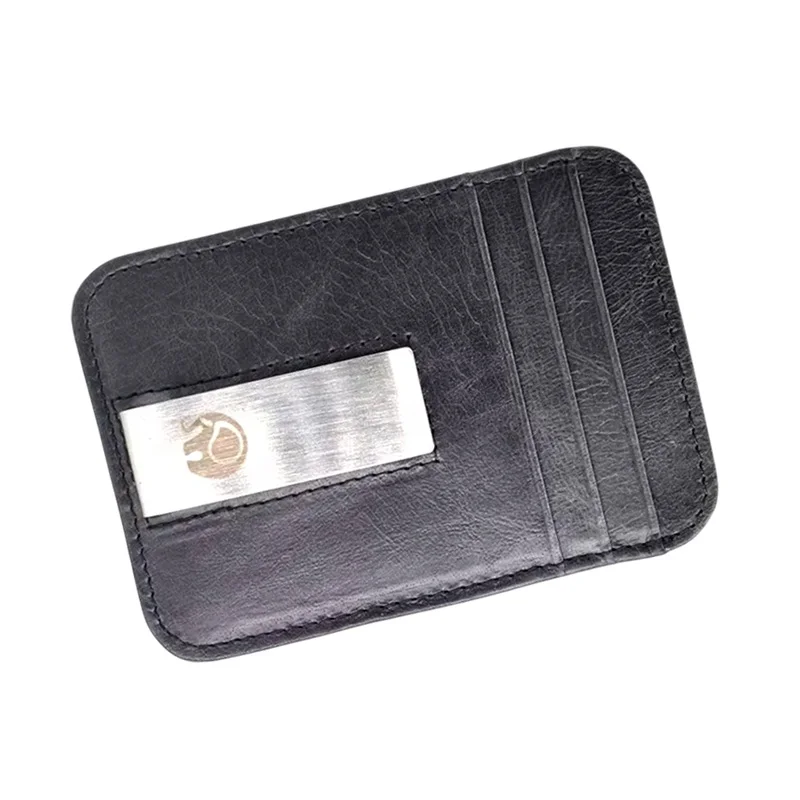 

Кошелек с зажимом для денег из воловьей кожи для мужчин, подарочный дизайн, мужской держатель для карт с зажимом для денег, чехол для карт