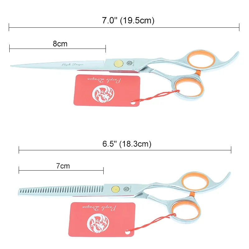 ญี่ปุ่น 440C 7.0 "Big Human Hair ตัดกรรไกรช่างตัดผม Tijeras Professional ผมกรรไกร Hairdressing กรรไกรผอมบาง A0129B