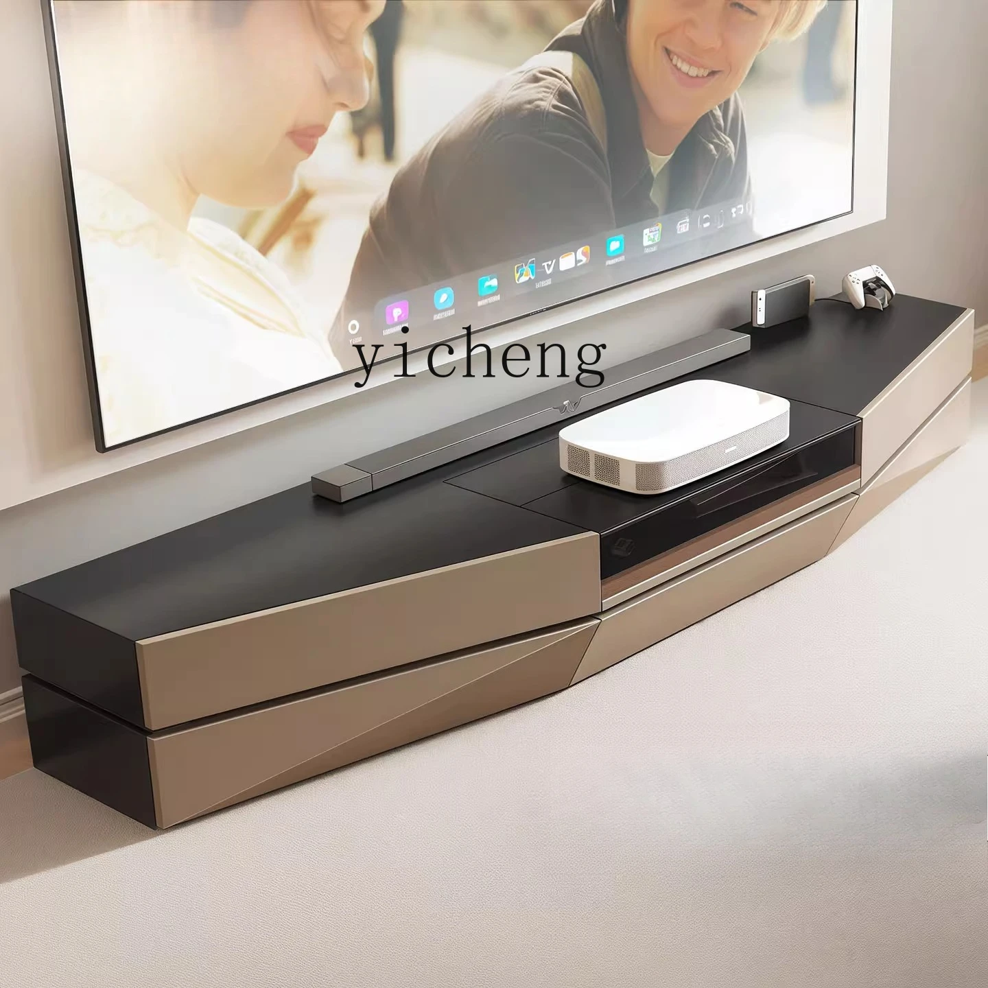 

LSL Pure Solid Wood Telescopic Projector Simple Luxury Telescopic Table TV Cabinet