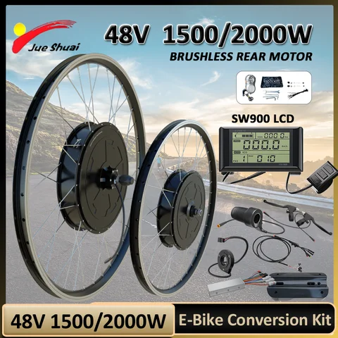 브러시리스 기어리스 모터 전기 자전거 변환 키트, 최대 속도 키트, 60 km/h, SW900 LCD 디스플레이, 1500 W, 2000W Best5 브러시리스 기어리스 모터 전기 자전거 변환 키트, 최대 속도 키트, 60 km/h, SW900 LCD 디스플레이, 1500 W, 2000W Best5