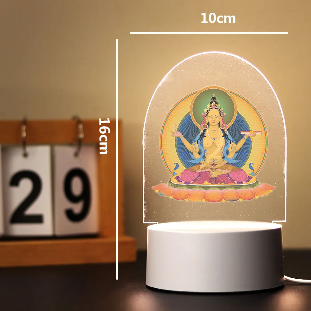 Buddhist image of Shakyamuni 3d Illusion Acrylic Led for Bedroom Decor Boys Girls Birthday Gift