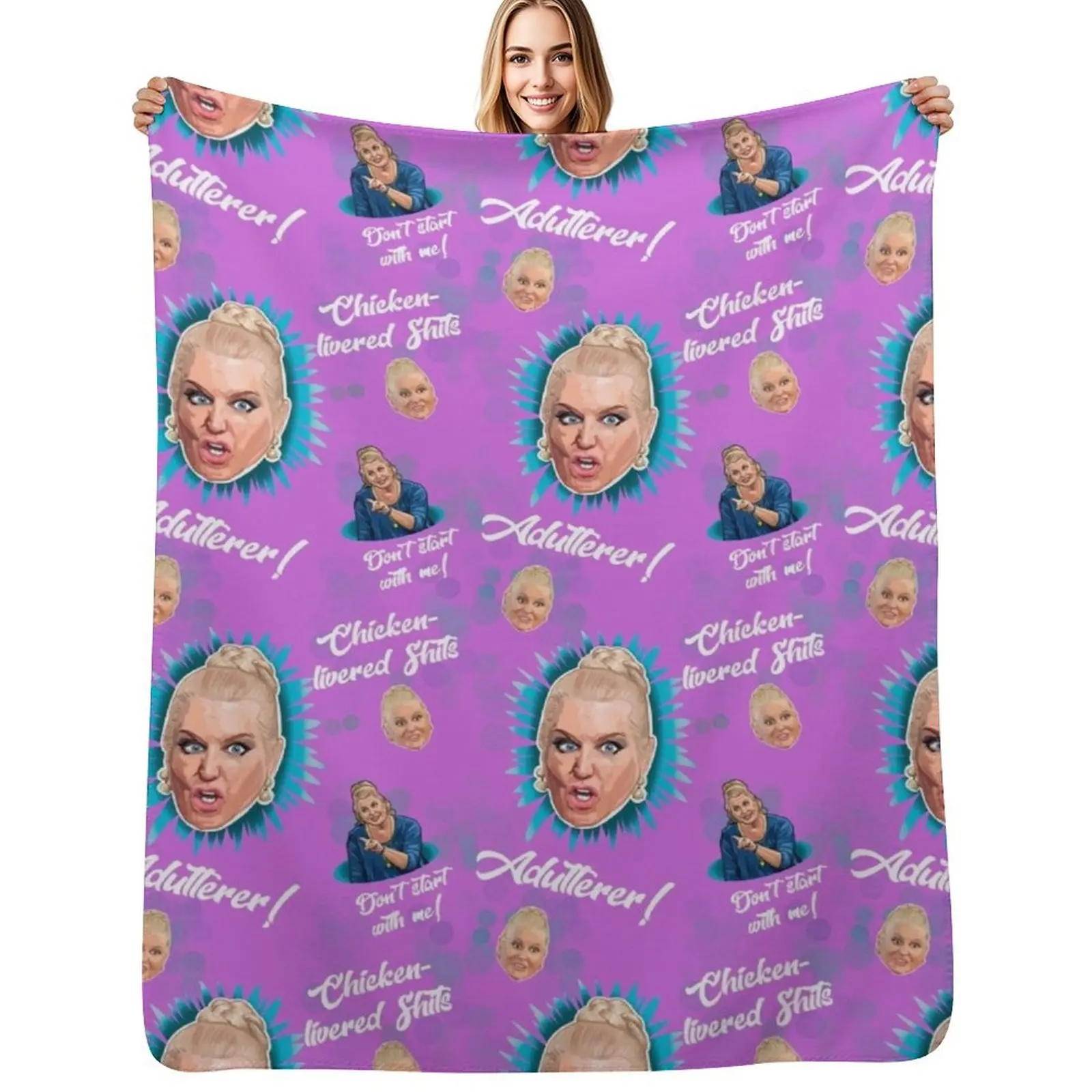 

Kim Woodburn kicking off wallpaper Throw Blanket Stuffeds Luxury St Luxury Brand Beautifuls Blankets