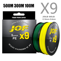 JOF X9 Braided Fishing Line PE 9 Strands Saltwater Fishing Wire 20LB-80LB Carp Multifilament Lines Spinning Extreme Strong Weave