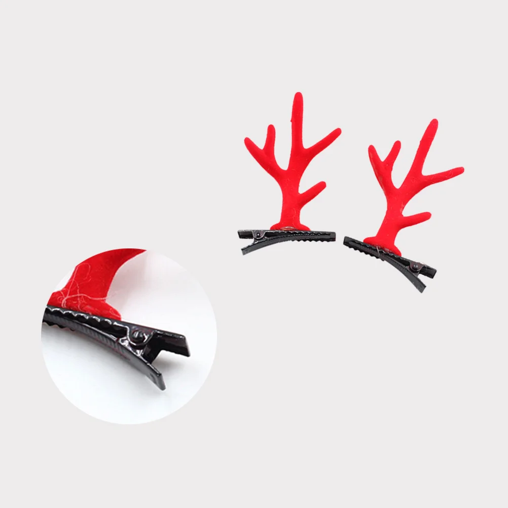 

Hair Clips Haarspangen Weihnachten Geweih Accessories Red Weihnachts Kopfschmuck