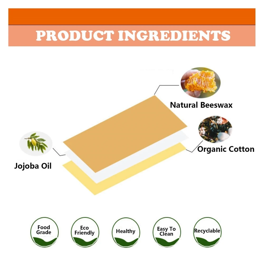 

Экологичные пакеты для хлеба из пчелиного воска B08B, пригодные для заморозки, для сохранения свежести заквасочного хлеба