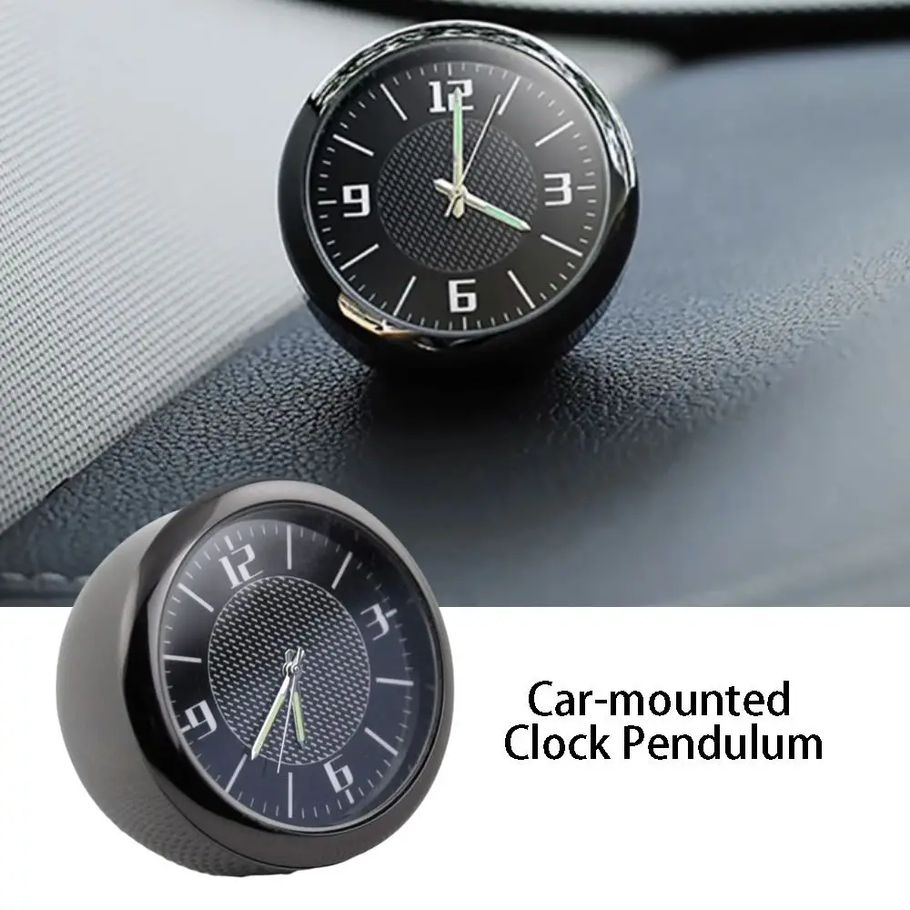 Titanium Alloy Car Clock Mini Size Luminous Display Digital Watch Digital Display Stick-On Mount Auto Ornament Auto Accessories
