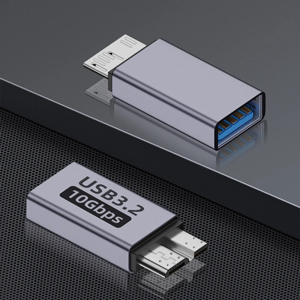 

Конвертер для передачи данных USB-A/Type-C в Micro B, портативный конвертер 7,5 Вт, USB3.1 Gen2, 10 Гбит/с, для кабеля жесткого диска, мобильного телефона