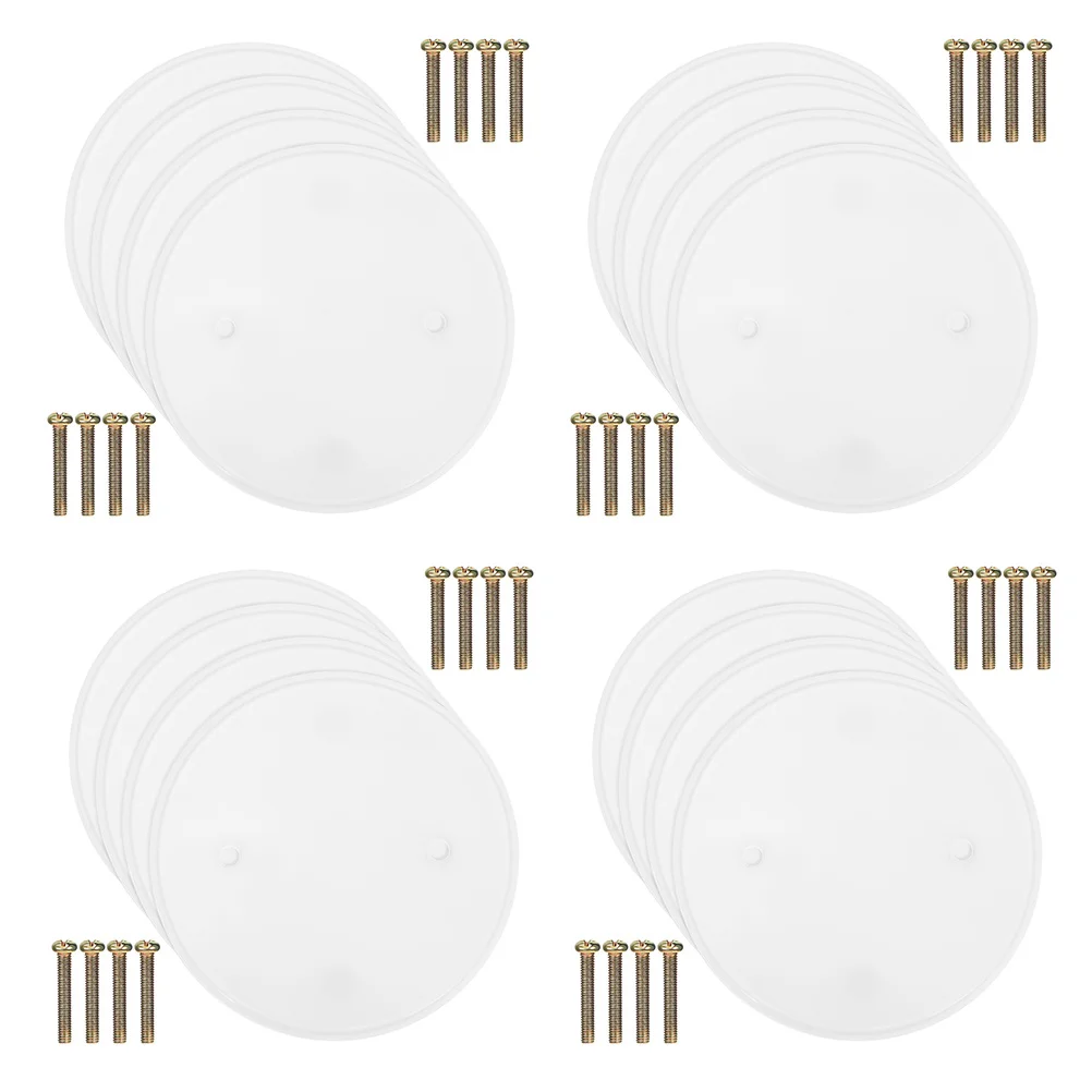 20Pcs Ceiling Electrical Cover Plate Round Blank Cover for Light Fixtures Conceals Wiring Holes Easy to Install in Homes Offices