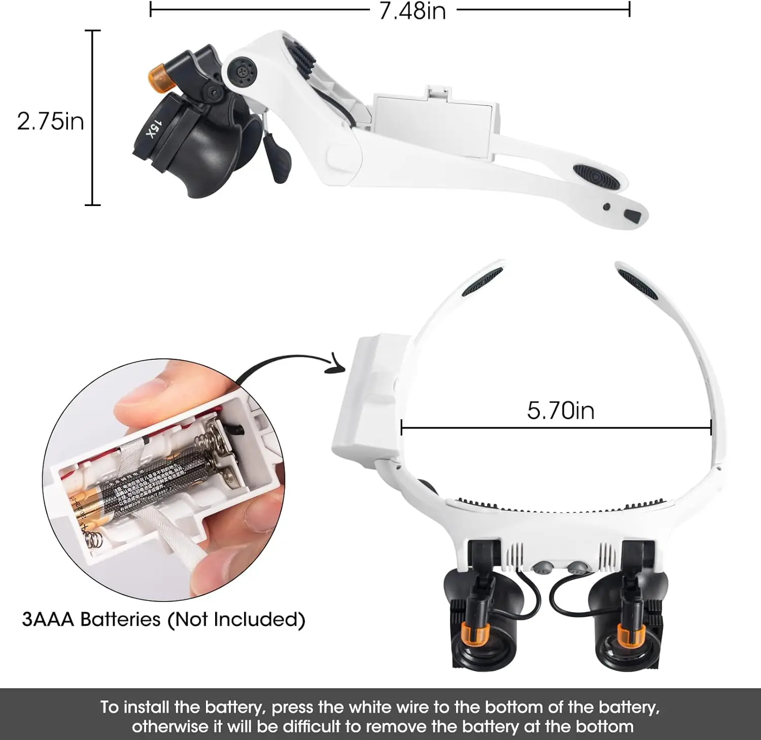 Magnifying Glass with Light Magnifier With LED Light 21 Types Of Magnification Hands Free Head Magnifying Glasses For Close Work