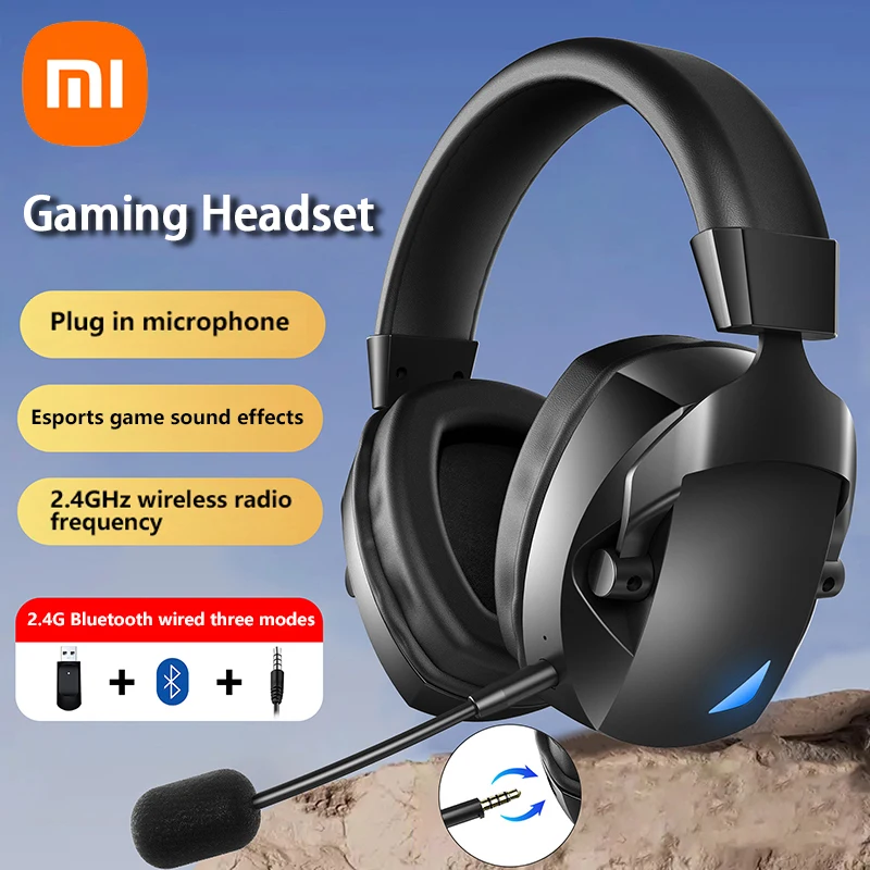 

Xiaomi New Wireless Gaming Headset with Detachable Noise Cancelling Microphone Bluetooth 5.3 Wired Jack 3 Modes for Multi-device