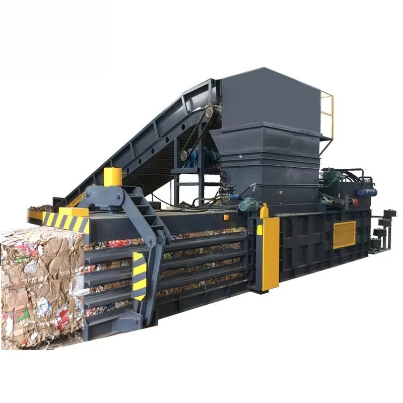 Automatic Carton Compression Horizontal Baler Recyclable Garbage Hydraulic Baler