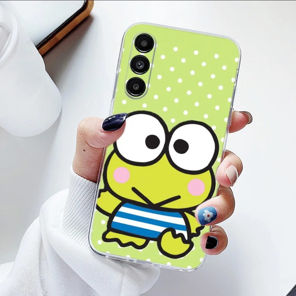 K-Kero K-Keroppi Phone Case For Samsung Galaxy A71,70,52,51,40,31,A50,30S,21S,Note20ultra Transparent Cover