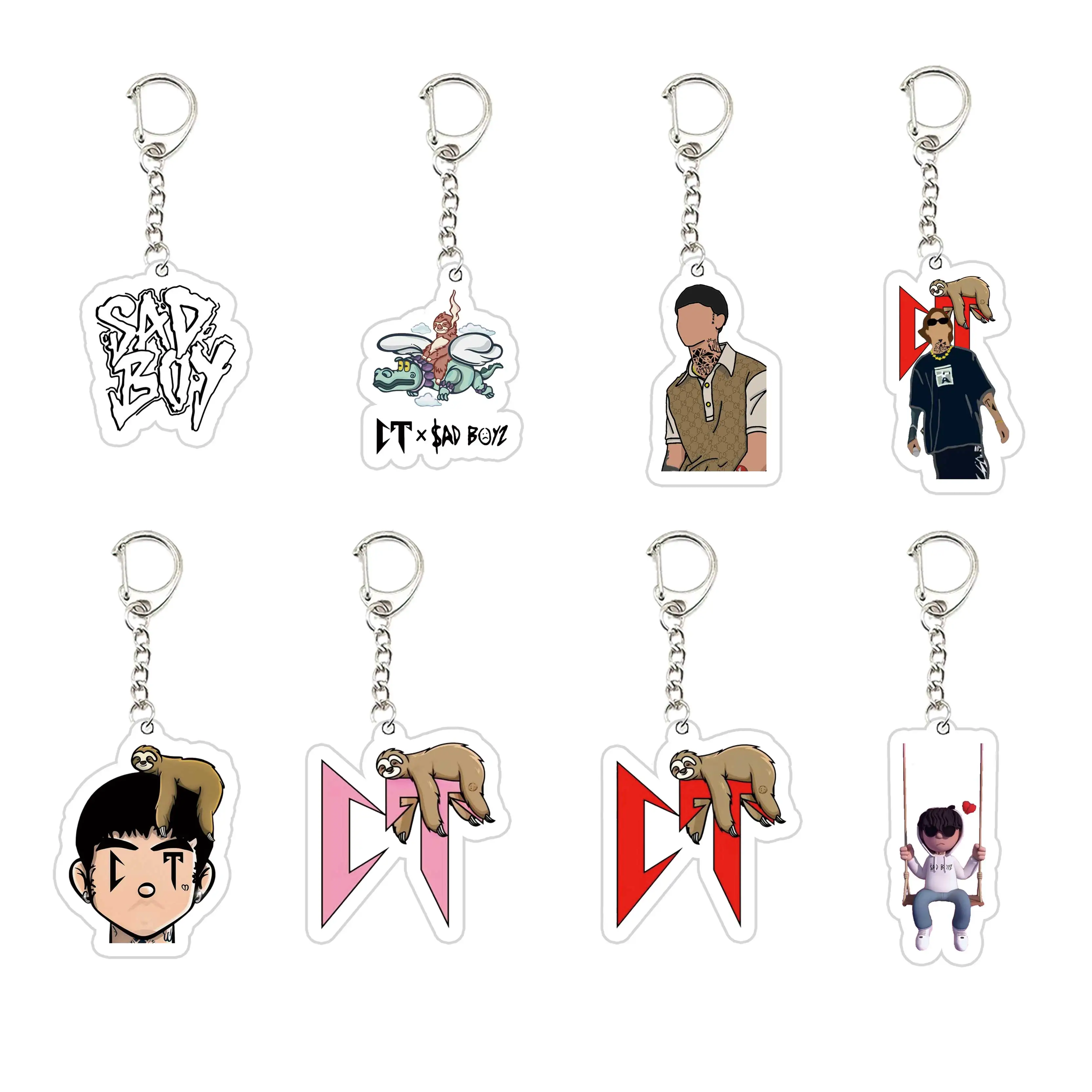 Cartoon Mexican Natanael Cano CT Keychains Keyring Acrylic Natanael Cano Key Chain Ring Pendant Keyring Jewelry Fans Gifts