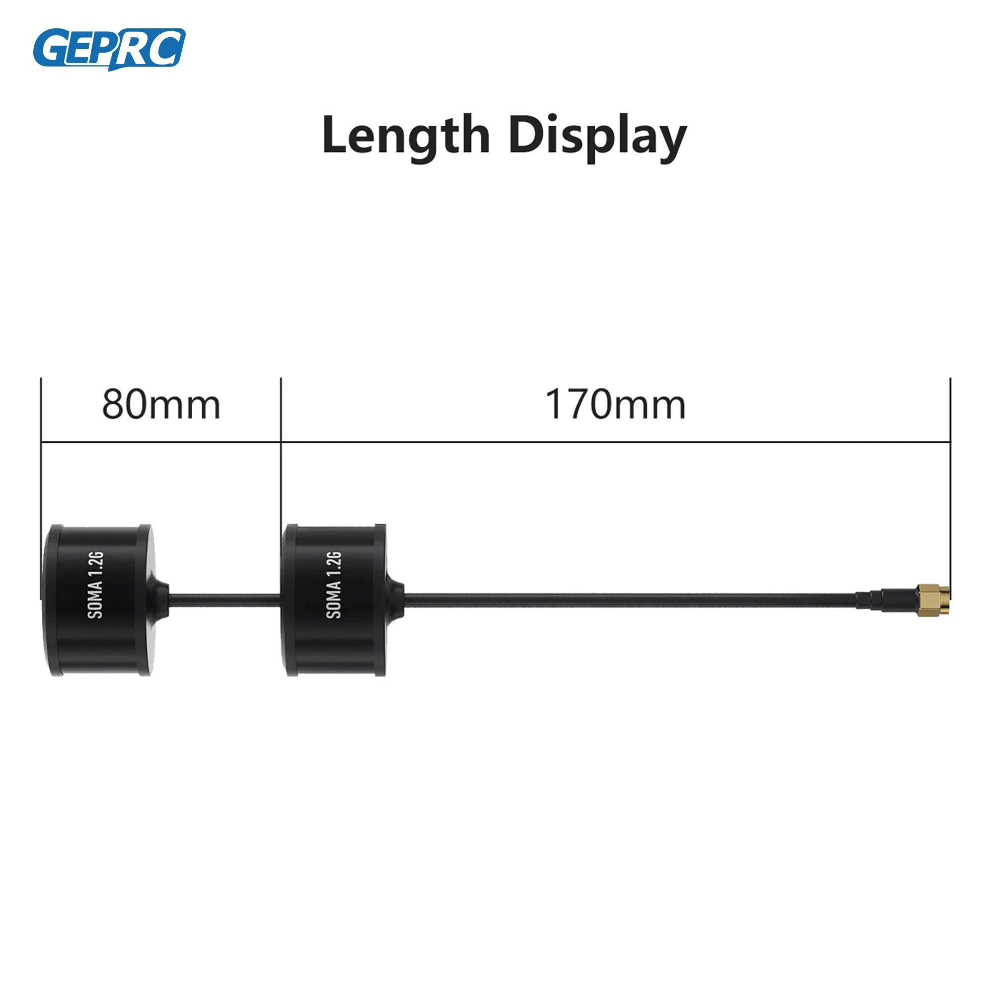 GEPRC SOMA 1.2G/1.3G PODWÓJNA antena RHCP SMA 170mm+80mm