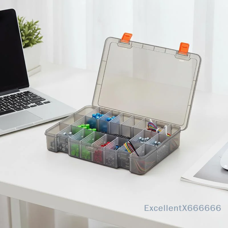 Multifunctional Detachable Tool Box 10/15/24/36/48 Grids Hardware Screw Nut Storage Case for Home Repair Use