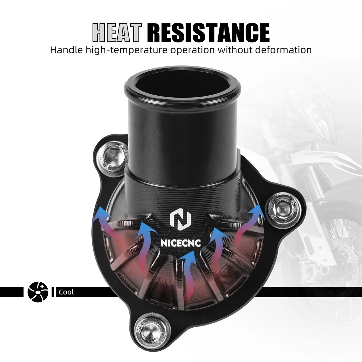 ترموستات الإسكان غطاء انبوب ماء اتصال ل KTM 790 890 Duke Adventure/R 2018-2025 Husqvarna Norden 901 22 2023 2024 2025