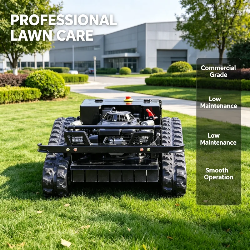 Customized CE EPA Brushless Motor Tracked Remote Control Robotic Mower Durable Steel Blade Easy Assembly for Mountain Terrain