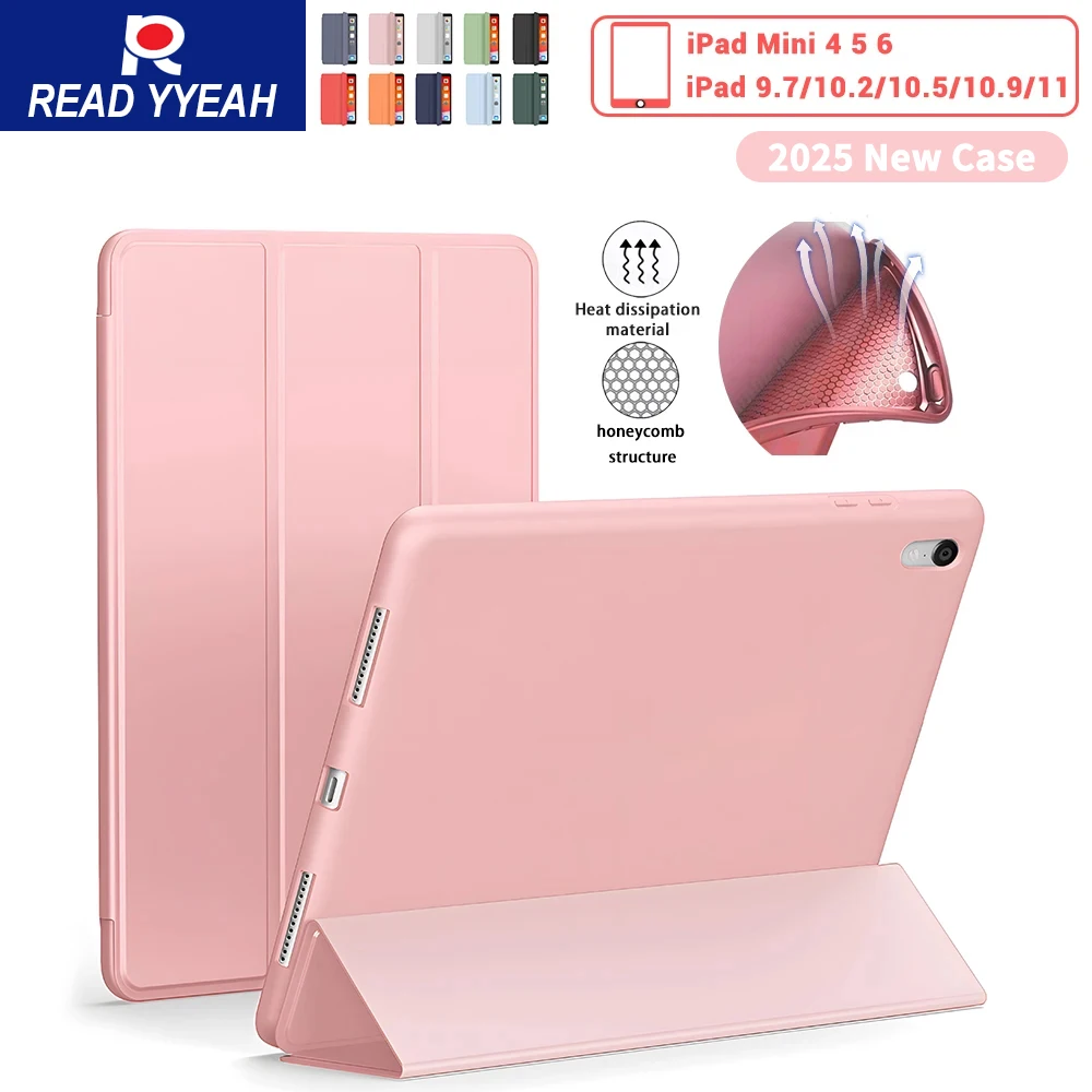 For Ipad Case A16 10 9th 10th Generation 2025 Pro 13 11th M4 12.9 Funda For iPad Air 11 M3 M2 5 4 Mini 6 7 A17 10.2 10.9 Cover