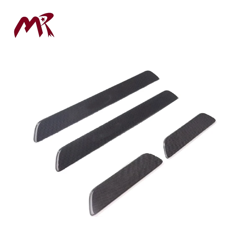 GTS Style Carbon Fiber light pedal Door Threshold Sill Scuff Plate Guard Welcome Pedal Pad For Porsche Cayenne 2017-2023
