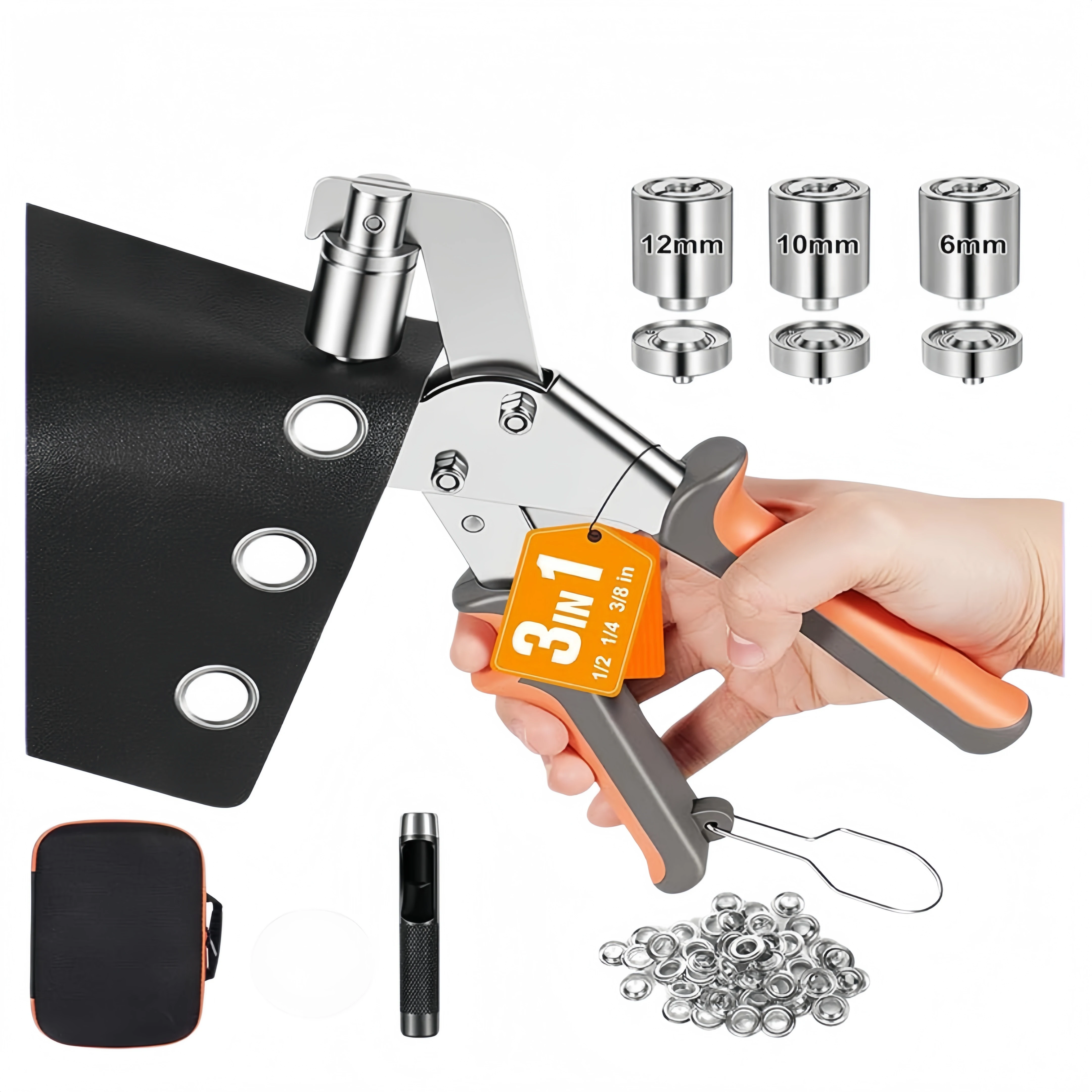 3-in-1-グロメットアイレットプライヤーセット-6-10-12mm交換式ダイス-ハンドヘルド穴あけ工具-収納バッグ付き-メタルアイレット
