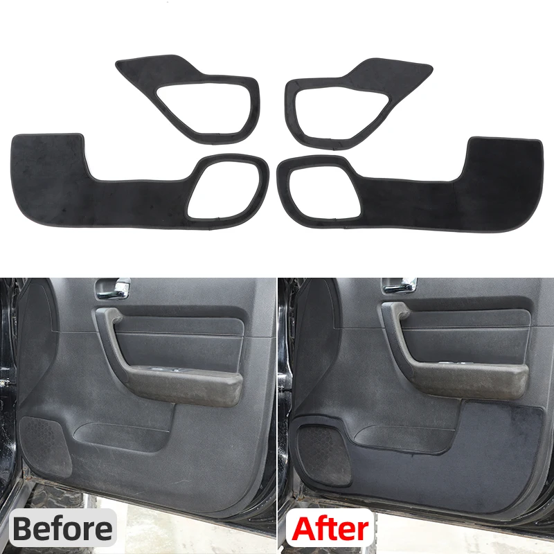 

For Hummer H3 2005 2006-2009 door anti-dirty mats, door anti-kick covers, anti-kick panels, car protective accessories, velvet
