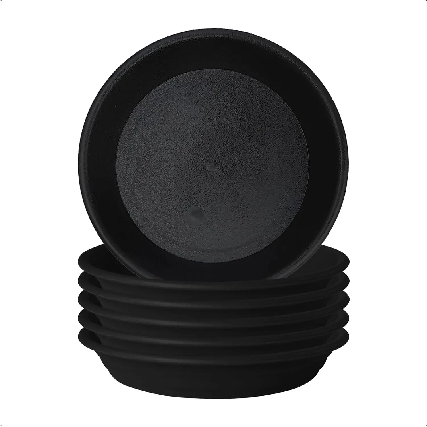 

7.5 inch (5.9 at Base) Plastic Plant Saucer Drip Trays Pack of 6, Plant Trays for Indoors, Durable Sturdy Strong Planter Flower