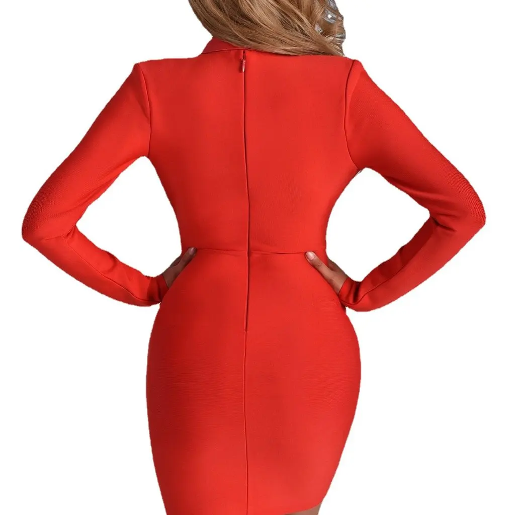 

Women's Slim Fit Solid Color Blazer Double-Breasted European Style Acetate Material Fashion Collection