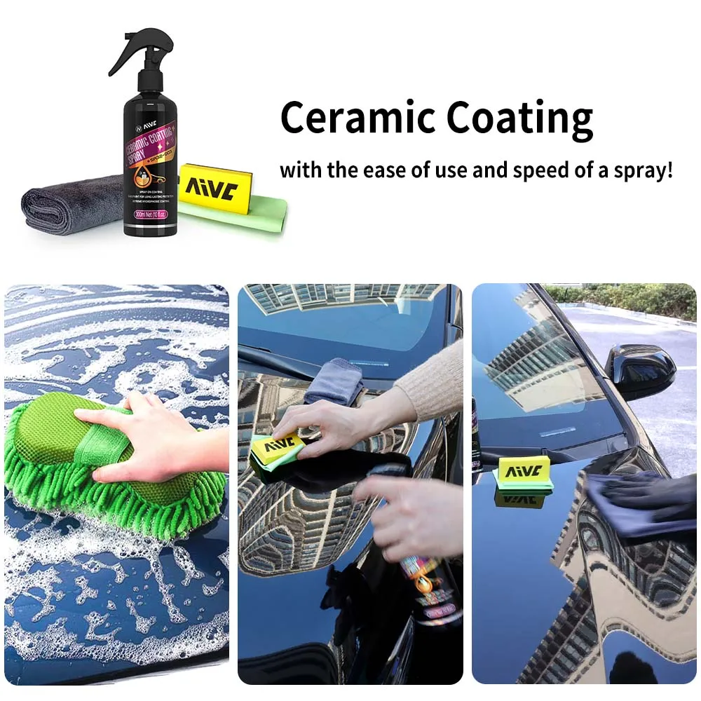 Ceramic Car Coating Spray Aivc Ceramic Coat For Auto Motorcycle Hydrophobic Protect Polish Paint Care Detailing Gloss Seal Wax