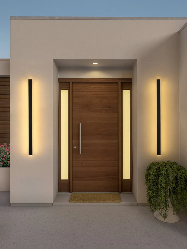 

Modern Style Outdoor Wall Iamp IP65 Villa Porch ight Garden Light Living Room TV Wall Light Designer Study Long Strip Art Light