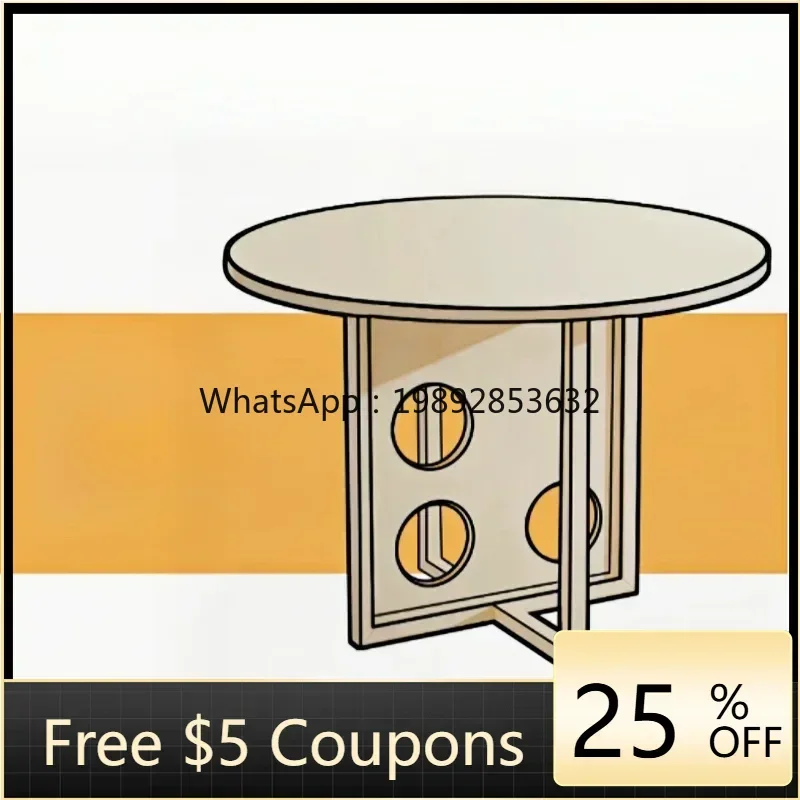 

BB round table household small apartment dining table solid wood cafe medieval table