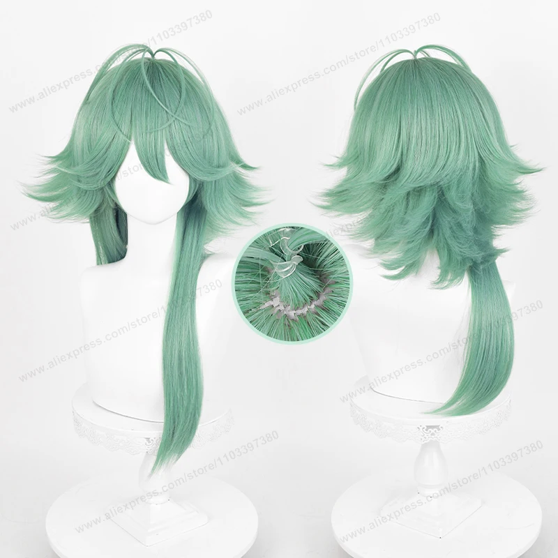 

Heartsteel Ezreal Cosplay Wig Game 60cm Long Green Men Hair Ezreal Cosplay Heat Resistant Synthetic Wigs