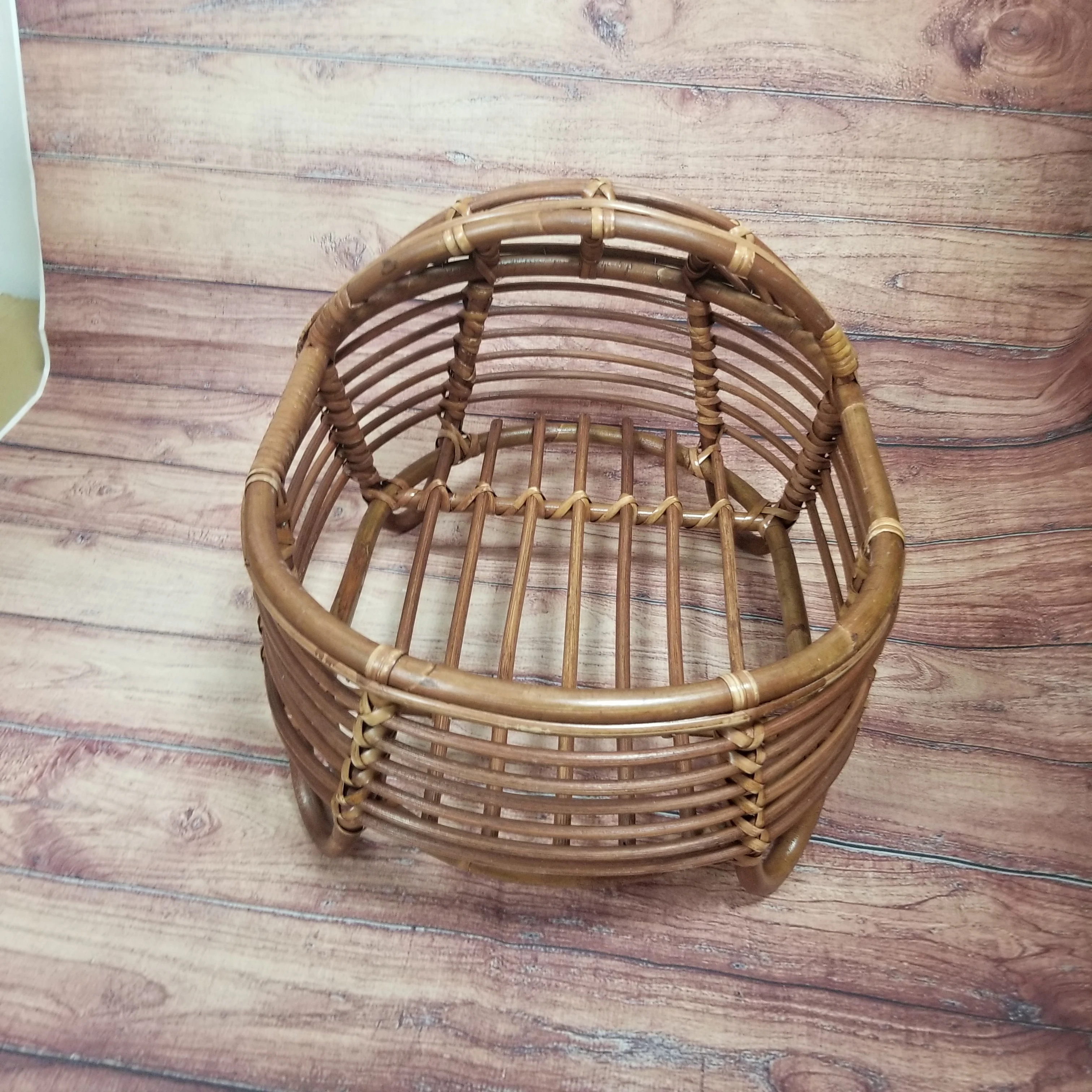 Newborn Photography Props Rattan Products Baby Retro Hand-woven Baby Basket Studio Photo Sofa Chair Bed Photo Studio Accessories