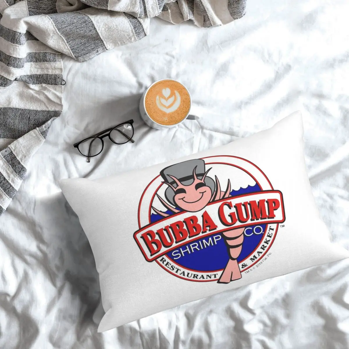 Bubba Gump Forest Shrimp Seafood Rectangle Pillowcase Cushion Cover Decor Bedroom Bed Home Comfort Throw Pillow