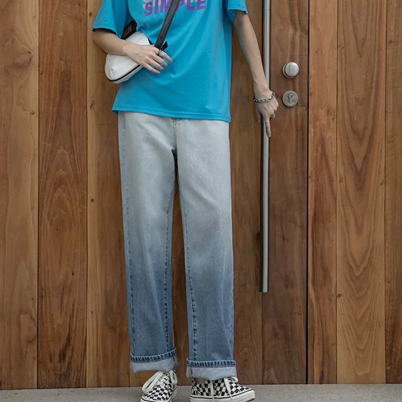 Jeans Women All-match Wide Leg Trousers Female Spring Hot Selling Popular Minimalist Basic Teens Students Ulzzang Streetwear New