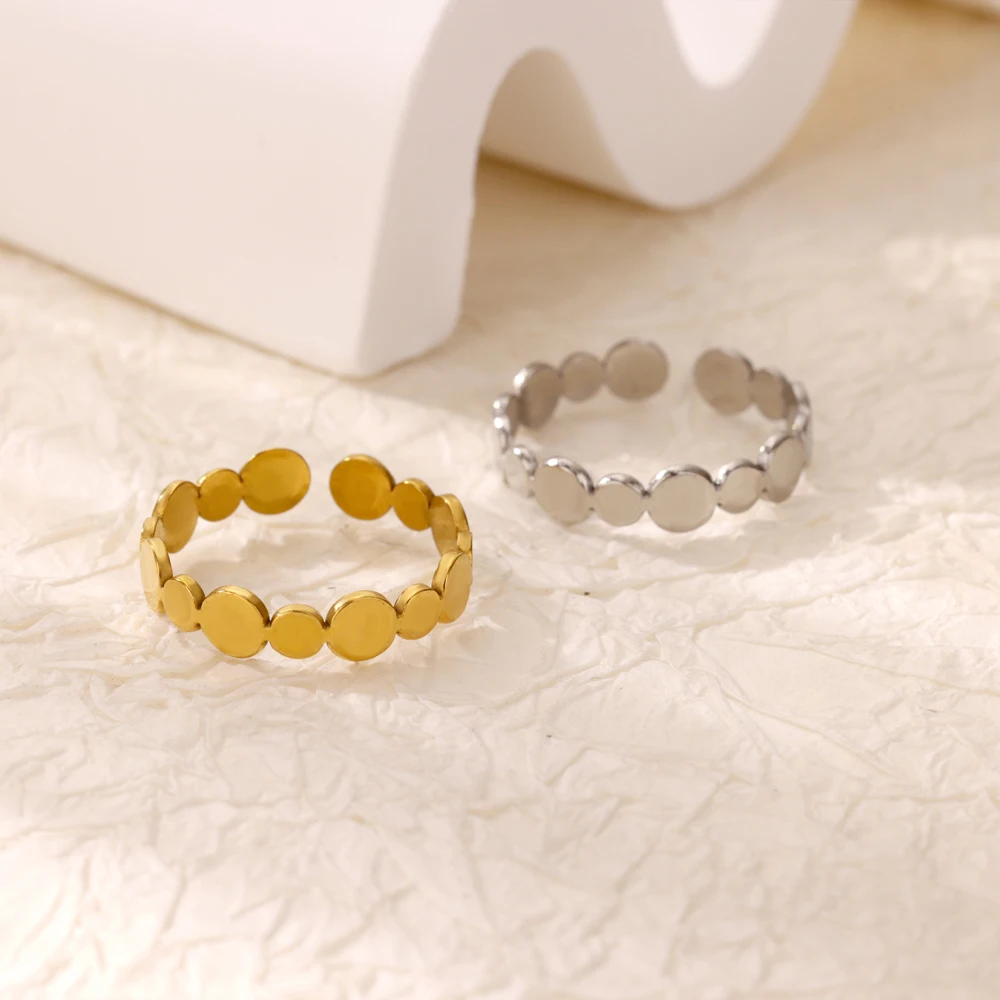 Kostenloser Versand Minimalistischen Geometrische Runde Ring Für Frauen Edelstahl Hohe Qualität