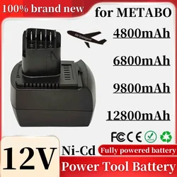 for METABO 6.02151.50 BZ12SP BS 12 SP BSZ 12, BZ 12 SP SSP 12, ULA96 2025 12V 9800mAh Ni-Cd Replacement Power Tool Battery