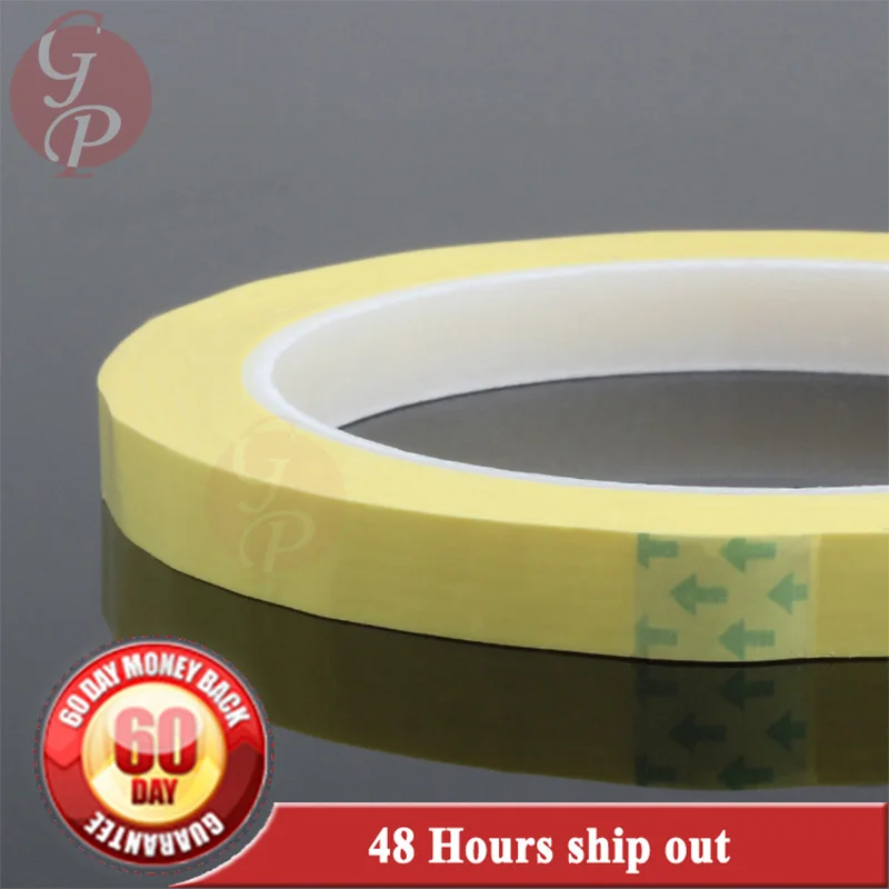 10mm width*66M length One Side Adhesive Isolating Mylar Tape for Transformer, Motor, Capacitor, Coil Wrap Yellow