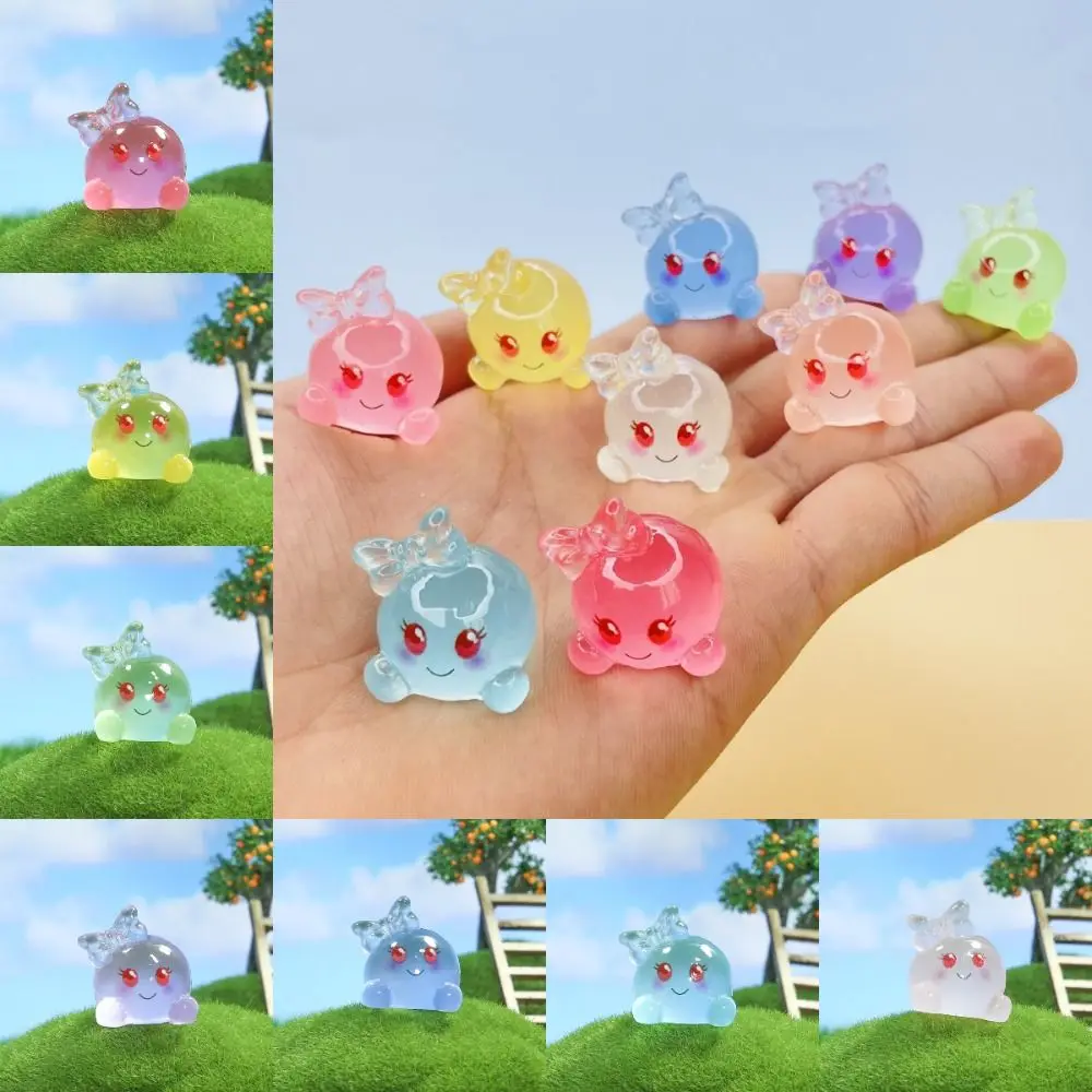 

20pcs New Mini Luminous Ornament Cartoon Creative Resin Accessories Colored DIY Microlandscape Decoration Doll House Decor