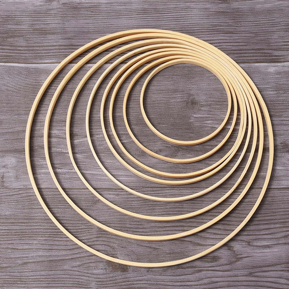 

20Pcs Bamboo Rings For Dreamcatcher Diy Projects Round Frame Craft Making Materials 10cm
