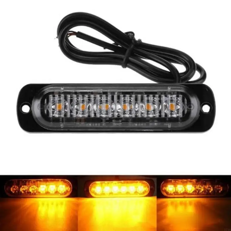 4X Bright Warning Lights Low Profile Design Daytime Running Light Perfect For Emergency Vehicles And Logistics Fleets D7YA