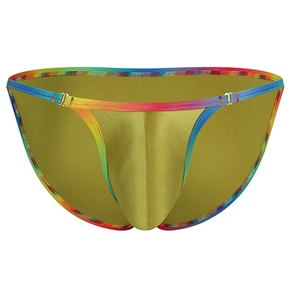 

Mens Oil Shiny Glossy Low Waist Thongs Pouch Briefs Underwear For Man Breathable Unisex Panties Soft Underpants Men's Clothing