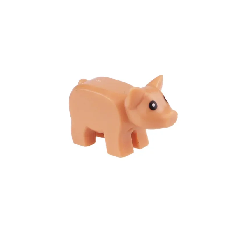 MOC 1PCS Part Bricks 1410pb01 Piglet With Black Eyes Building Blocks Kit 6319751 Animal White Pattern Puzzle Toys Children Gifts