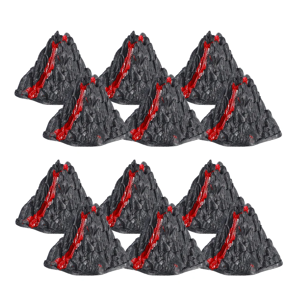 

12 Pcs 8 Cm Statue Simulation Volcano naments Plastic Models Kids Home Office Decor Landscape Adornment Toy Model