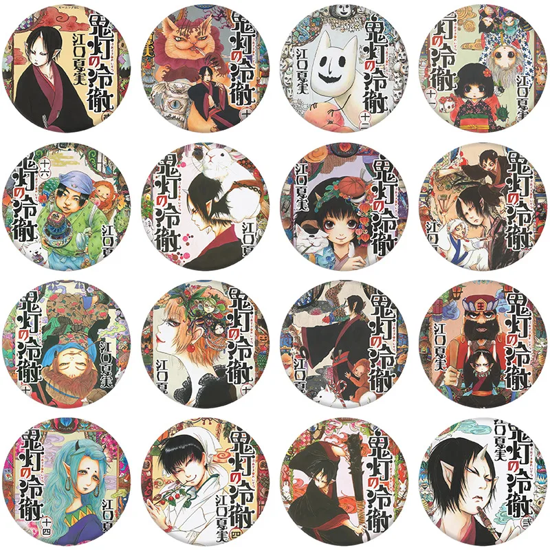 Металлический значок Hoozuki no Reitetsu 58 мм, железная иконка