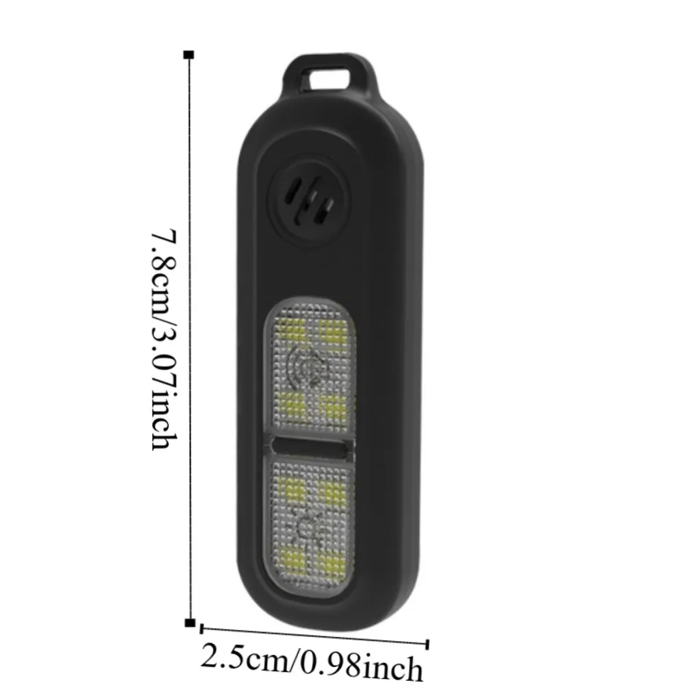 130dB Night Running Safety Warning Light LED Light with Keychain Safe Sound Personal Alarm Drop-proof Portable