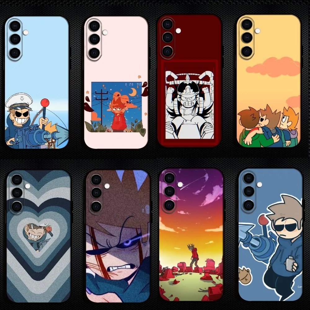 

Pretty E-Eddsworld Phone Case For Samsung Galaxy A73/A72/A71/A70/A53/A52/A51/Others Soft Black Shell