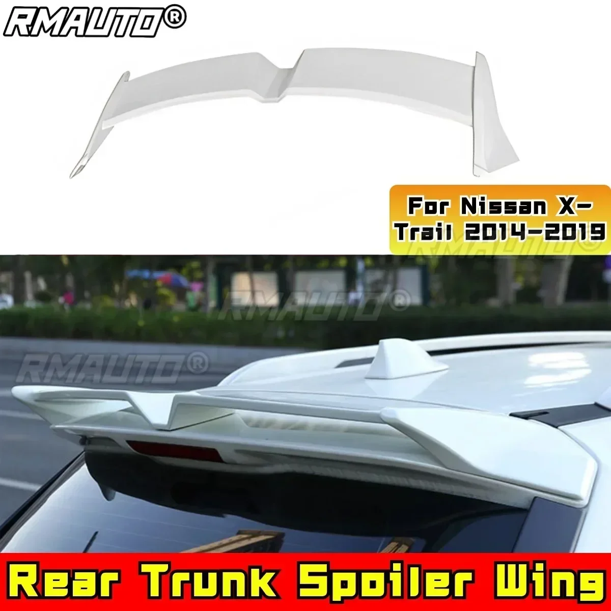 X-Trail Body Kit Rear Roof Spoiler White Sport Style Rear Roof Wing For Nissan X-Trail 2014-2019 Car Accessories