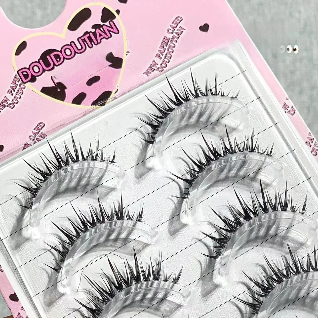 Doudou Sweet Comic Sense ciglia bagnate a punta con coda a punta, a forma di W, arricciate, Graffiti, stesso stile